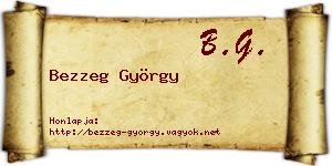 Bezzeg György névjegykártya